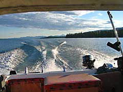 View from back of boat