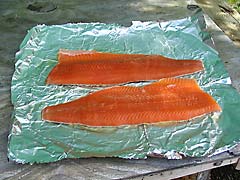 Freshly caught fish for lunch