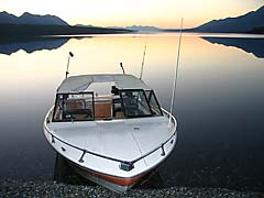 Sundown on Tagish Lake